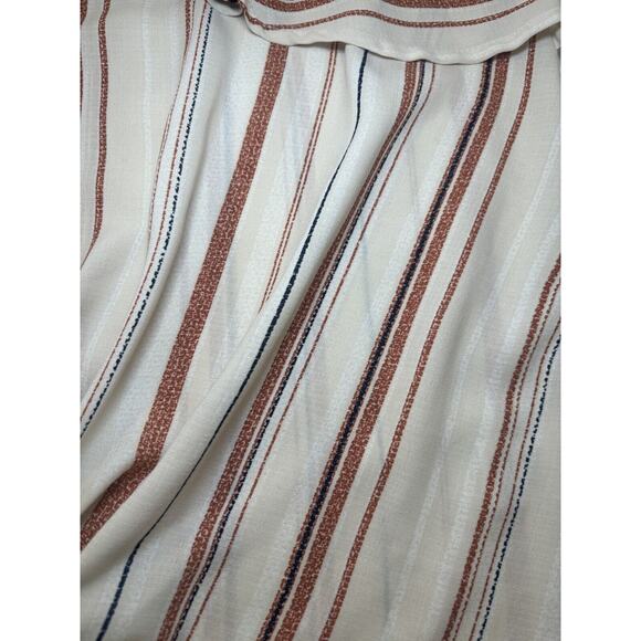Bobeau Tank Blouse, Beige Striped, Tie Waist,‎ Women's Size Medium (h) - Picture 3 of 7